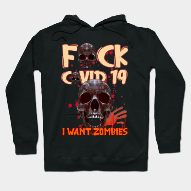 F*CK Covid Hoodie by FurryBallBunny